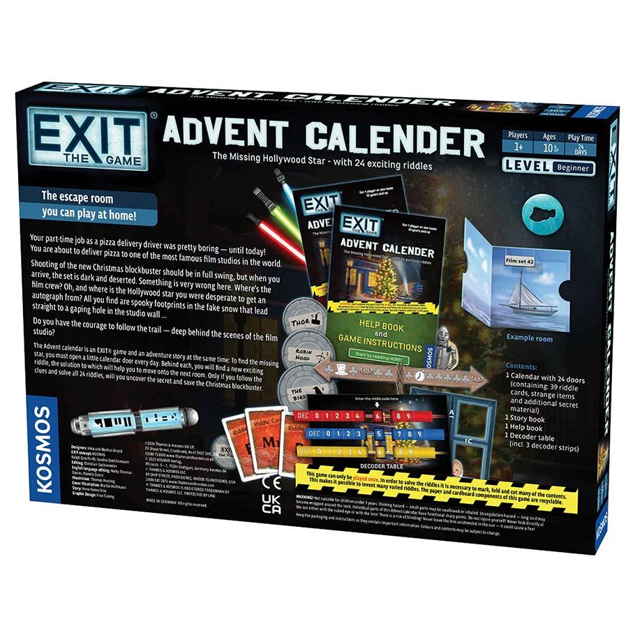 Exit the Game : Advent Calendar - The Missing Hollywood Star